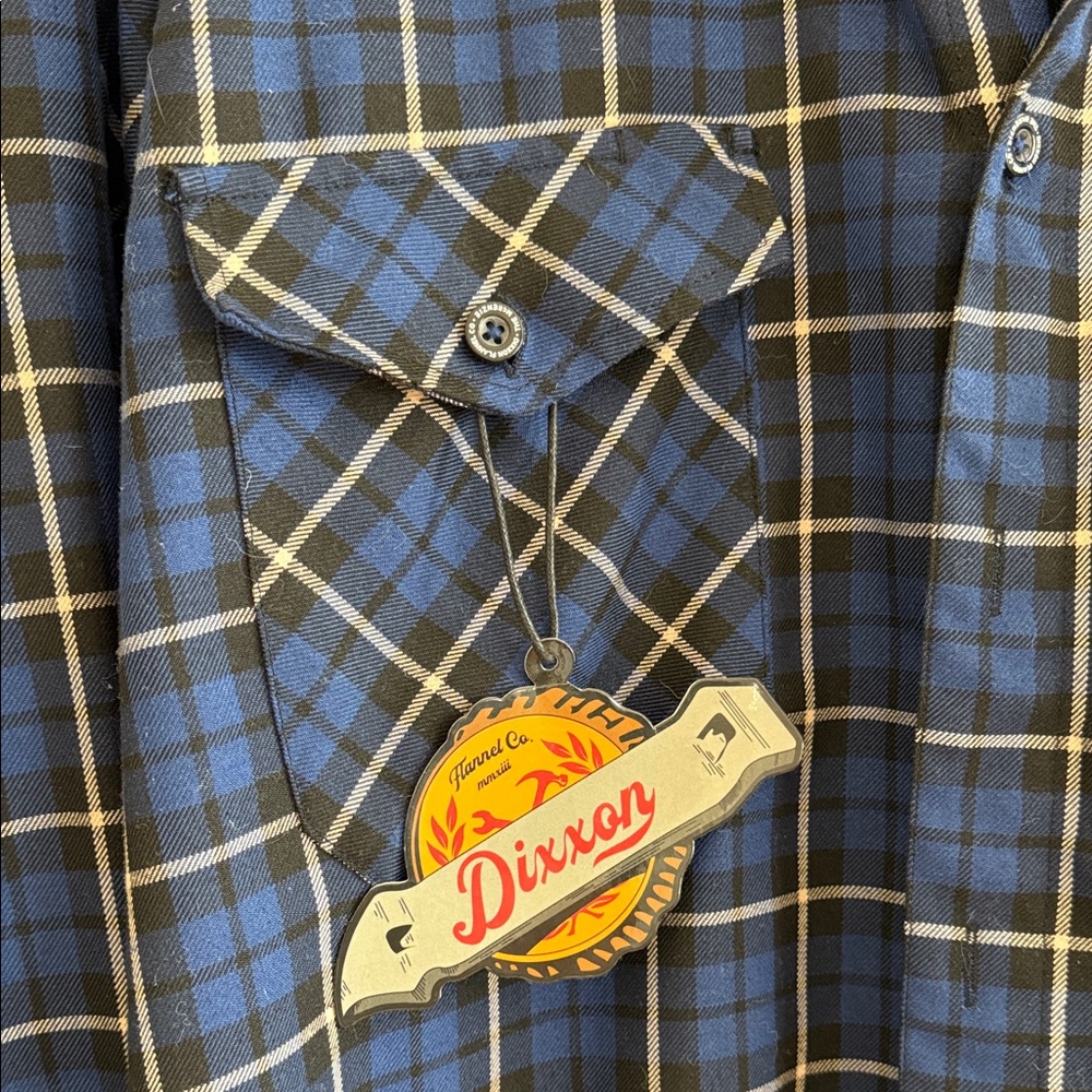 DIXXON Navy and White Plaid Button Down Flannel “The McKenzie” XXL - Picture 5 of 8